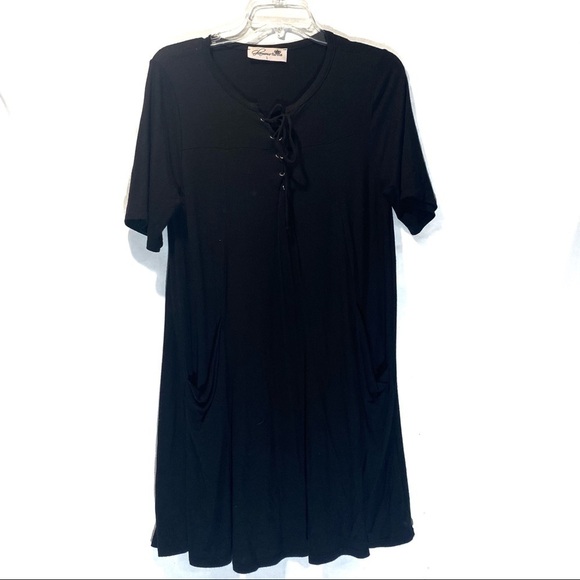 Glamour Farms Boutique Black Top Women’s Large - Picture 1 of 7